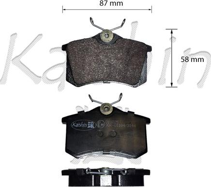 Kaishin FK10225 - Гальмівні колодки, дискові гальма autocars.com.ua