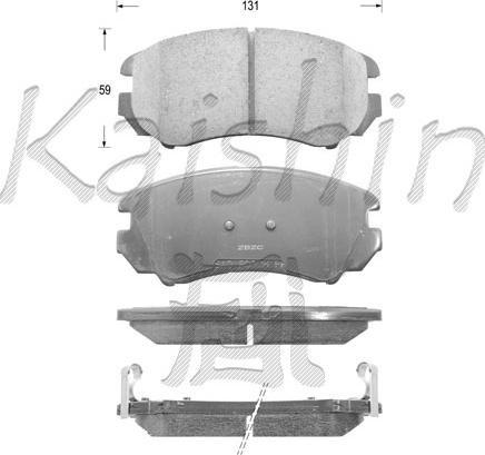 Kaishin FK11148 - Гальмівні колодки, дискові гальма autocars.com.ua