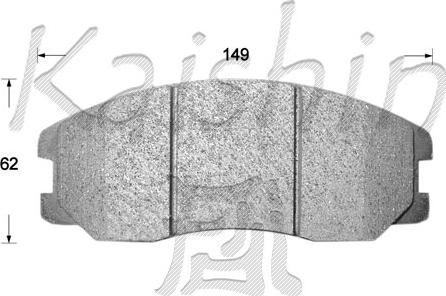 Kaishin FK11242 - Тормозные колодки, дисковые, комплект autodnr.net