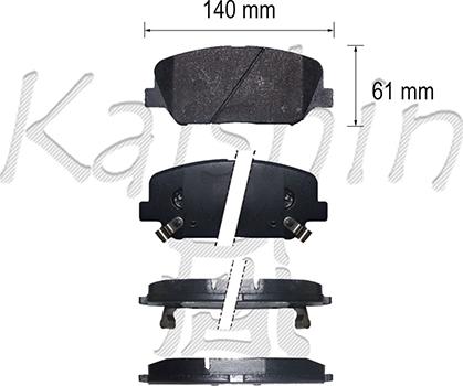 Kaishin FK11305 - Гальмівні колодки, дискові гальма autocars.com.ua
