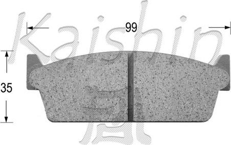 Kaishin FK1160 - Гальмівні колодки, дискові гальма autocars.com.ua