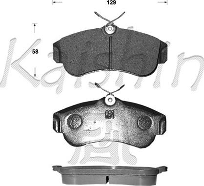 Kaishin FK1180 - Тормозные колодки, дисковые, комплект autodnr.net