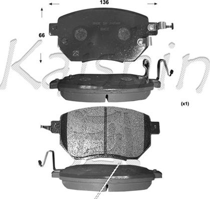 Kaishin FK1264 - Тормозные колодки, дисковые, комплект autodnr.net