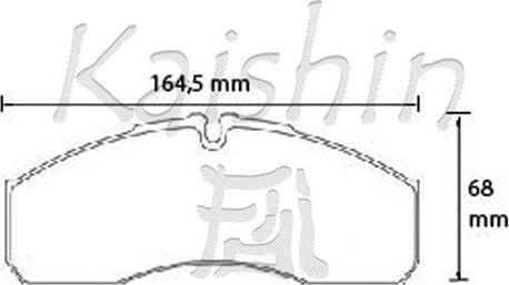 Kaishin FK1321 - Тормозные колодки, дисковые, комплект autodnr.net