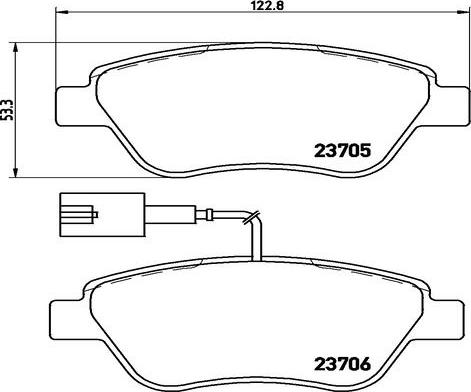 Kaishin FK20000 - Тормозные колодки, дисковые, комплект autodnr.net