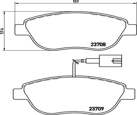 Kaishin FK20038 - Тормозные колодки, дисковые, комплект autodnr.net