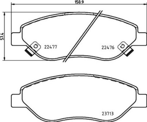 FIAT 0000077367623 - Гальмівні колодки, дискові гальма autocars.com.ua