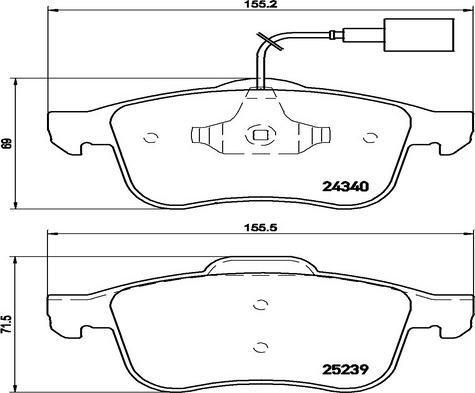 Kaishin FK20201 - Гальмівні колодки, дискові гальма autocars.com.ua