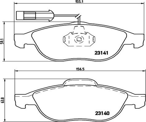 Kaishin FK20308 - Гальмівні колодки, дискові гальма autocars.com.ua