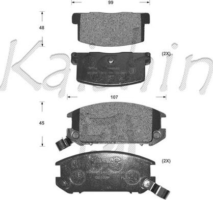 Kaishin FK2099 - Тормозные колодки, дисковые, комплект autodnr.net