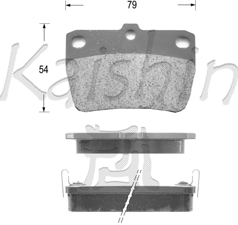 Kaishin FK2188 - Тормозные колодки, дисковые, комплект autodnr.net