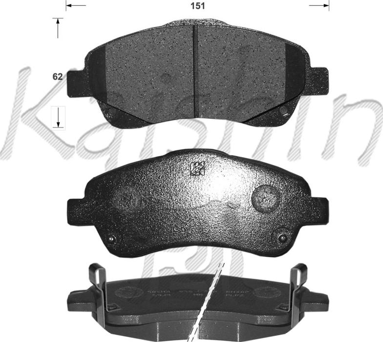 Kaishin FK2233 - Тормозные колодки, дисковые, комплект autodnr.net