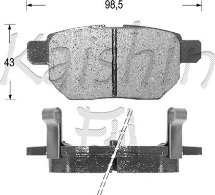 Kaishin FK2254 - Тормозные колодки, дисковые, комплект autodnr.net