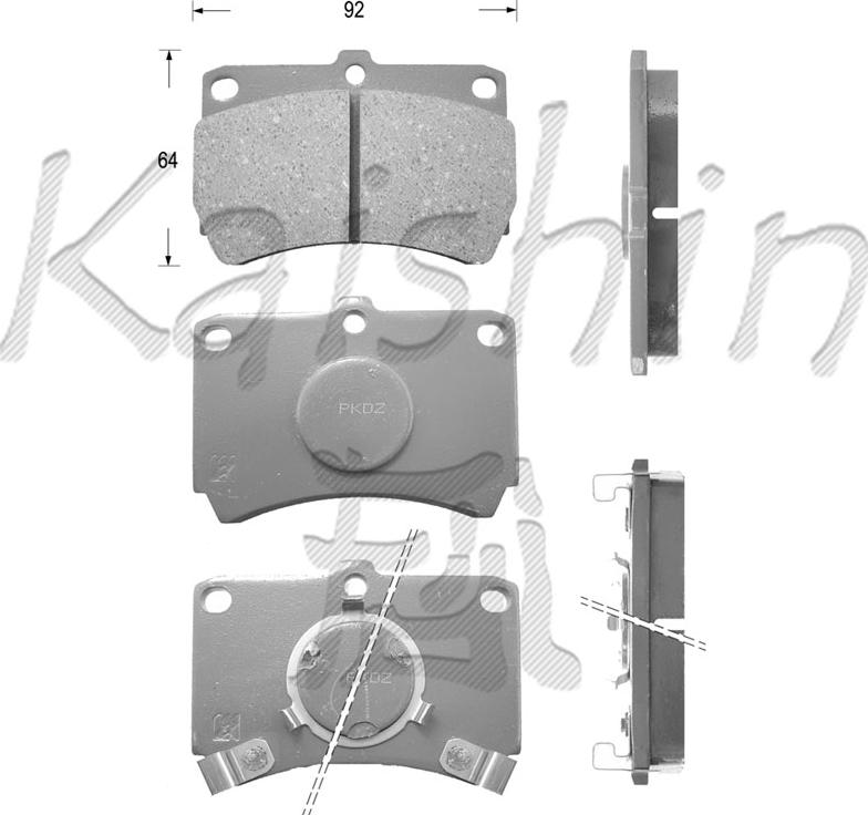 Kaishin FK3028 - Тормозные колодки, дисковые, комплект autodnr.net