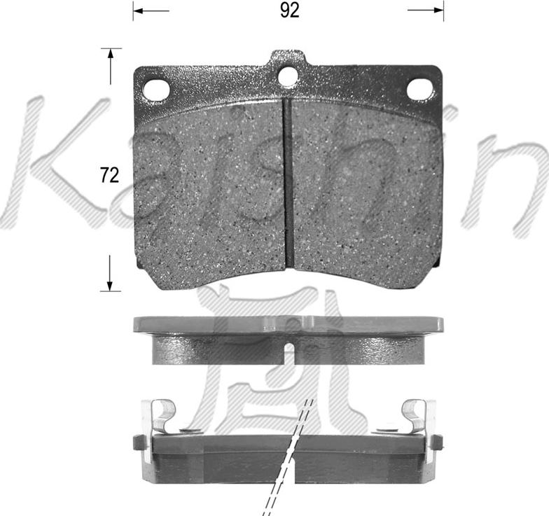 Kaishin FK3066 - Тормозные колодки, дисковые, комплект autodnr.net