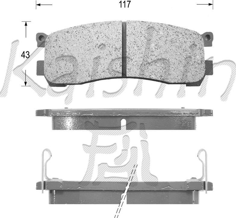 Kaishin FK3079 - Гальмівні колодки, дискові гальма autocars.com.ua