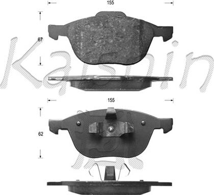Kaishin FK3128 - Тормозные колодки, дисковые, комплект autodnr.net