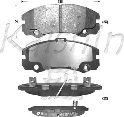 Kaishin FK4090 - Гальмівні колодки, дискові гальма autocars.com.ua