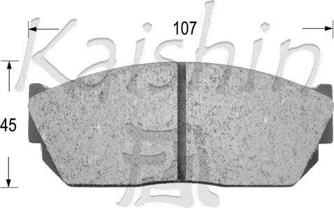 Kaishin FK5013 - Тормозные колодки, дисковые, комплект autodnr.net
