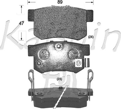 Kaishin FK5056 - Тормозные колодки, дисковые, комплект autodnr.net