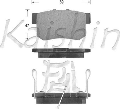 Kaishin FK5066 - Тормозные колодки, дисковые, комплект autodnr.net