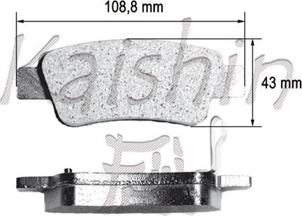 Kaishin FK5159 - Тормозные колодки, дисковые, комплект autodnr.net