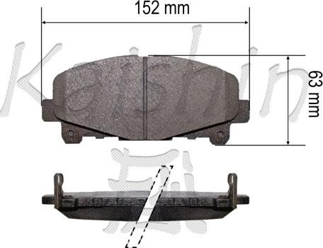 Kaishin FK5171 - Гальмівні колодки, дискові гальма autocars.com.ua