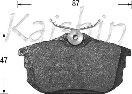 Kaishin FK6120 - Тормозные колодки, дисковые, комплект autodnr.net