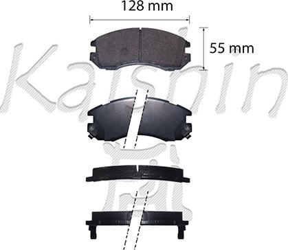 Kaishin FK7014 - Тормозные колодки, дисковые, комплект autodnr.net