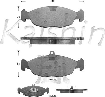 Kaishin FK7063 - Тормозные колодки, дисковые, комплект autodnr.net