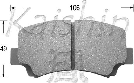 Kaishin FK9026 - Гальмівні колодки, дискові гальма autocars.com.ua