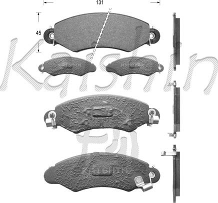 Kaishin FK9046 - Гальмівні колодки, дискові гальма autocars.com.ua