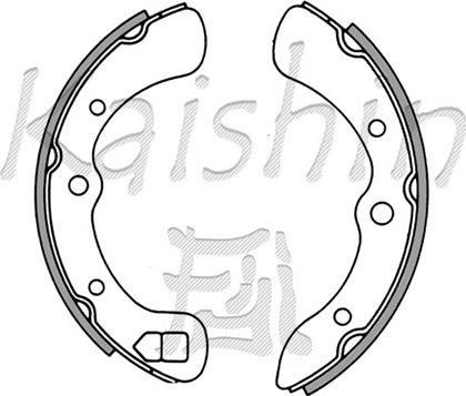 Kaishin K0009 - Комплект тормозных колодок, барабанные autodnr.net