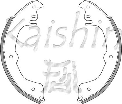 Kaishin K10000 - Комплект тормозных колодок, барабанные autodnr.net