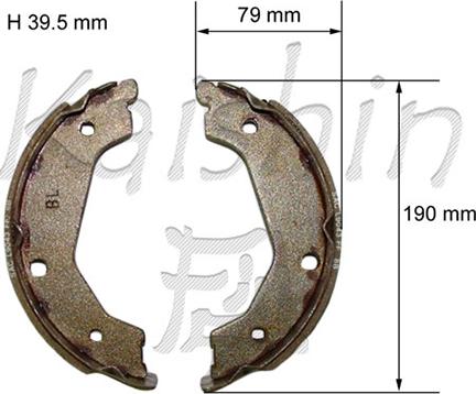 Kaishin K10021 - Комплект гальм, ручник, парковка autocars.com.ua