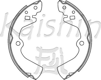 Kaishin K1170 - Комплект тормозных колодок, барабанные autodnr.net
