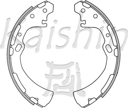 Kaishin K1174 - Комплект тормозных колодок, барабанные autodnr.net