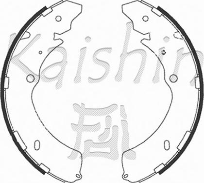 Kaishin K4470 - Комплект гальм, барабанний механізм autocars.com.ua