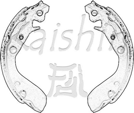Kaishin K5534 - Комплект тормозных колодок, барабанные autodnr.net