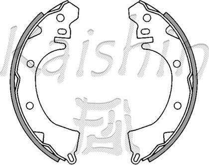 Kaishin K6669 - Комплект тормозных колодок, барабанные autodnr.net