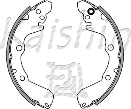 Kaishin K6687 - Комплект тормозных колодок, барабанные autodnr.net
