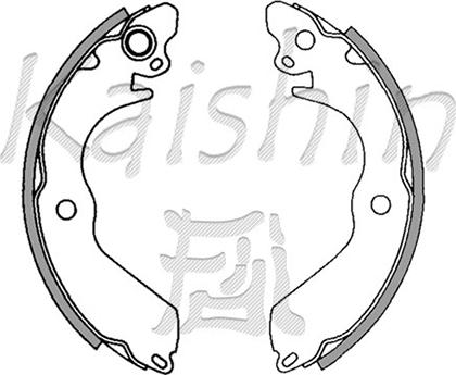 Kaishin K6712 - Комплект тормозных колодок, барабанные autodnr.net