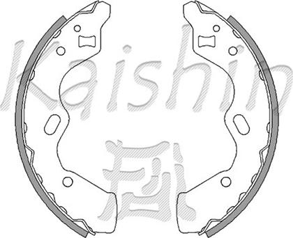 Kaishin K7927 - Комплект тормозных колодок, барабанные autodnr.net