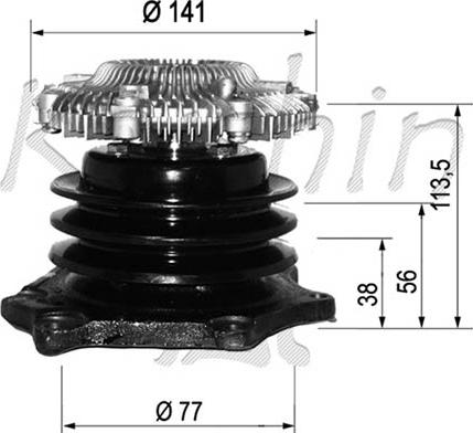 Kaishin WPK203 - Водяний насос autocars.com.ua