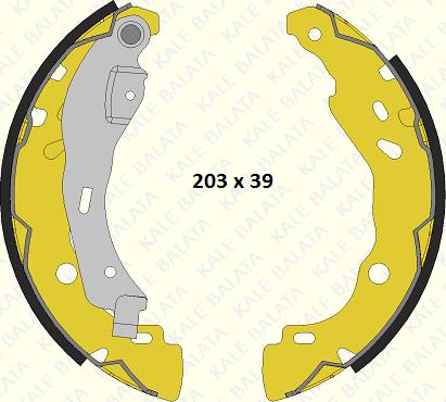 KALE 1237 0470 05 P - Комплект тормозных колодок, барабанные autodnr.net