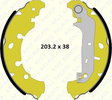 KALE 1240 0480 04 P - Комплект гальм, барабанний механізм autocars.com.ua