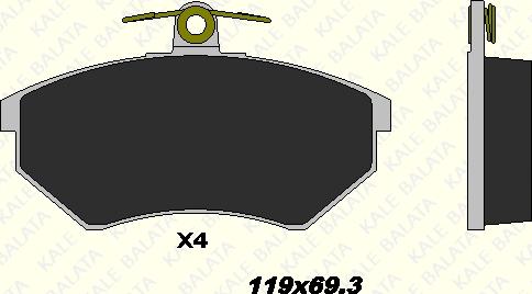 KALE 20168 162 14 - Гальмівні колодки, дискові гальма autocars.com.ua