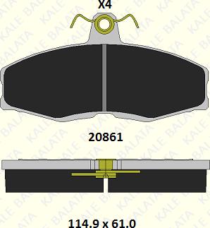 KALE 20861 177 14 - Тормозные колодки, дисковые, комплект autodnr.net