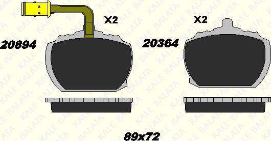 KALE 20894 150 05 - Гальмівні колодки, дискові гальма autocars.com.ua