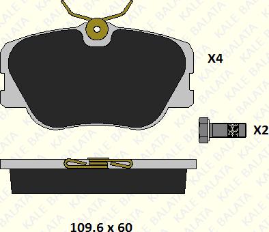 KALE 20941 193 24 - Гальмівні колодки, дискові гальма autocars.com.ua